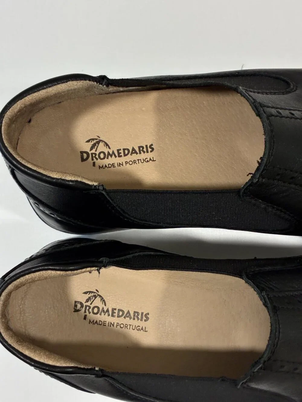 Dromedaris Falcon Black Leather Rocker Sole Loafer Women 10.5/11 EUC
